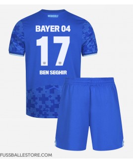 Günstige Bayer Leverkusen Eliesse Ben Seghir #17 3rd trikot Kinder 2025-26 Kurzarm (+ Kurze Hosen)